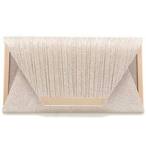 clutches for women evening bag purses and handbags evening clutch purs Silver clutch purses for women(Champagne)