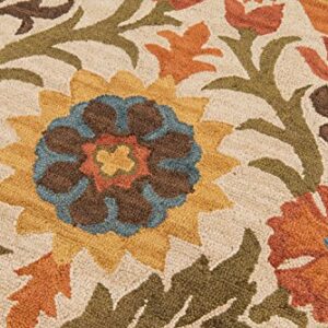 Momeni Rugs Tangier Collection 100% Wool Hand Tufted Tip Sheared Transitional Area Rug, 5'0" x 8'0", GOLD