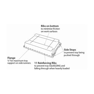 Gratnells Deep F2 Storage Tray, Pack of 6, Heavy Duty School, Industrial & Utility Storage Bins, 12.3" x 16.8" x 5.9" (Translucent)