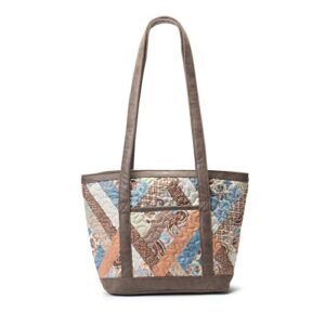 donna sharp katie tote handbag in sienna – great for travel with quick access pockets