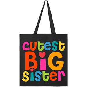 inktastic cutest big sister tote bag black 16f91