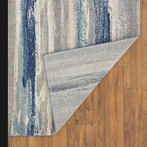 LUXE WEAVERS 7501 Modern Abstract Area Rug, Blue/Size 8x10