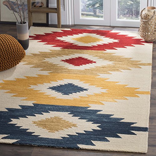 SAFAVIEH Aspen Collection 3' x 5' Ivory/Multi APN704A Handmade Moroccan Boho Tribal Wool Area Rug