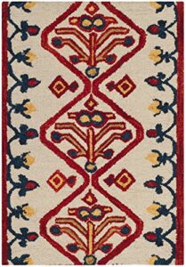 safavieh aspen collection 2′ x 3′ ivory/multi apn703a handmade moroccan boho tribal wool accent rug