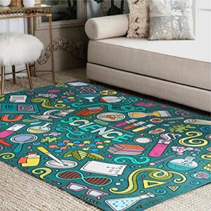 ALAZA Science Chemistry Area Rug Rugs for Living Room Bedroom 7' x 5'