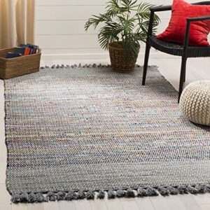 safavieh montauk collection 3′ x 5′ grey/multi mtk972a handmade fringe cotton area rug