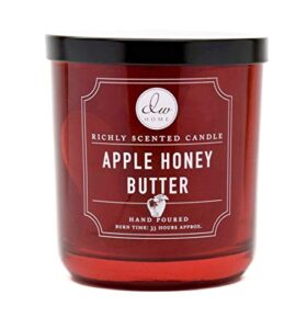 dw home medium single wick candle, apple honey butter