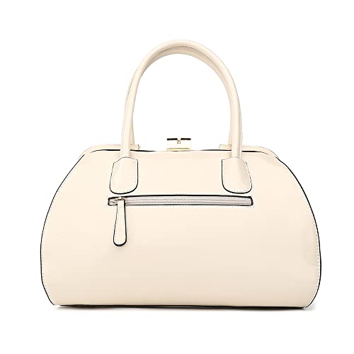 Style Strategy bone purses patent leather handbags for women Top Handle with kiss lock Satchel Shoulder big bags crossbody for women