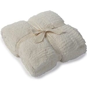 Barefoot Dreams CozyChic Throw - Cream - 54 x 72 in