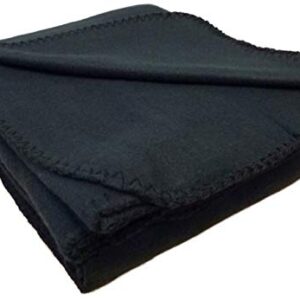 Anico Cozy Polar Fleece Blanket, 50" x 60", Black Throw Blanket