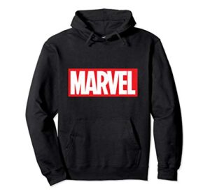 marvel classic distressed logo hooded sweatshirt pullover hoodie