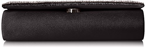 Jessica McClintock womens Chloe Satin Clutch Evening Handbag, Black, One Size US