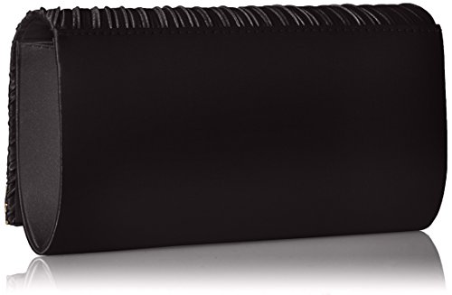 Jessica McClintock womens Chloe Satin Clutch Evening Handbag, Black, One Size US