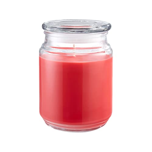 CANDLE-LITE Scented Juicy Watermelon Slice Single-Wick Jar Candle, 18 oz, Red