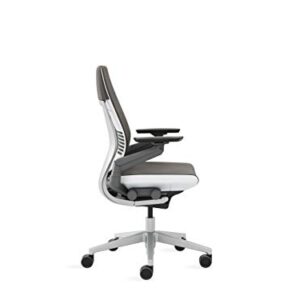 Steelcase Gesture Office Chair - Cogent: Connect Graphite Fabric, Shell Back, Light on Light Frame, Polished Aluminum Base