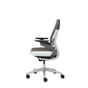 Steelcase Gesture Office Chair - Cogent: Connect Graphite Fabric, Shell Back, Light on Light Frame, Polished Aluminum Base