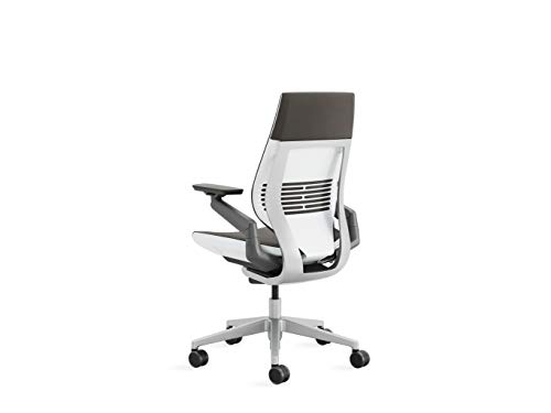 Steelcase Gesture Office Chair - Cogent: Connect Graphite Fabric, Shell Back, Light on Light Frame, Polished Aluminum Base