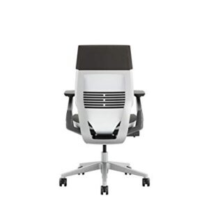 Steelcase Gesture Office Chair - Cogent: Connect Graphite Fabric, Shell Back, Light on Light Frame, Polished Aluminum Base