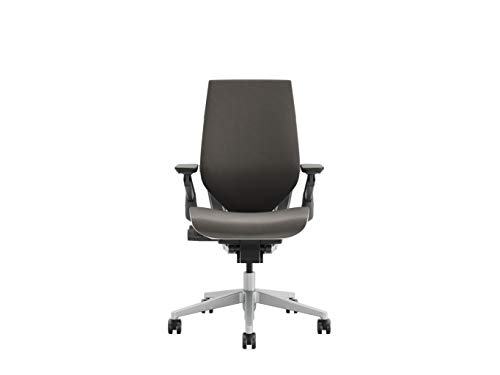 Steelcase Gesture Office Chair - Cogent: Connect Graphite Fabric, Shell Back, Light on Light Frame, Polished Aluminum Base