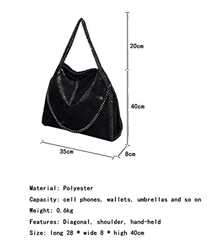 JOTHIN Large Crossbody Bags for Women Tote Bag for Women Womens Shoulder Bags Chain Purse Designer Handbags for Women(Black)