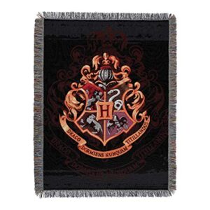 northwest woven tapestry throw blanket, 48 x 60 inches, black