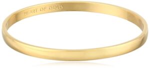 kate spade new york idiom collection “heart of gold” bangle bracelet, 7.75″
