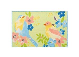 blossoms & blooms easter spring printed accent rug 20″ x 30″ (birds)