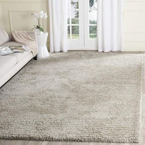 safavieh ultimate shag collection 8′ x 10′ sand / ivory sgu211c handmade solid 1.6-inch thick area rug