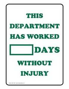houseuse dry erase days without injury sign funny yard sign outdoors warning signs tin plate poster 8″x12″ wall decor