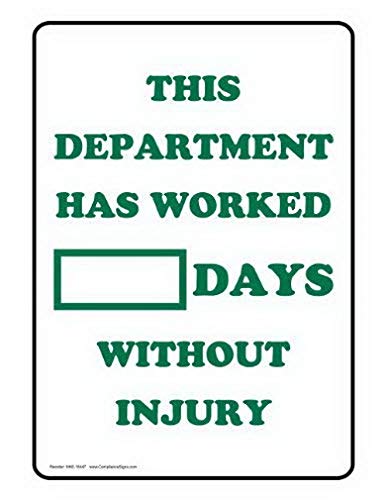 Houseuse Dry Erase Days Without Injury Sign Funny Yard Sign Outdoors Warning Signs Tin Plate Poster 8"x12" Wall Decor