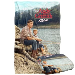 trevco andy griffith fishing hole silky touch super soft throw blanket 36″ x 58″