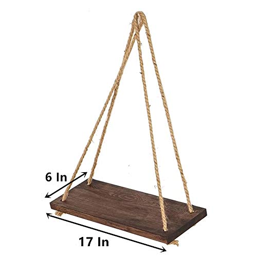 Jozong Hanging Wooden Shelf 2 Piece, Floating Shelf Living Room Study Bedroom Kitchen Shelf