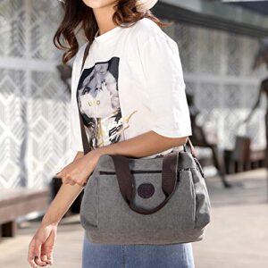 Chikencall® Women Hobo Handbags Casual Canvas Vintage Crossbody Bag Daily Multi Compartment Purses Shoulder Tote Shopper Bag