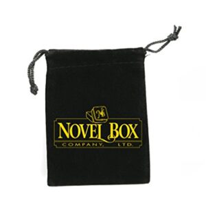 Novel Box Premium Large Black/White Stitched Leatherette Pearl / Omega Necklace Folder + Custom NB Pouch