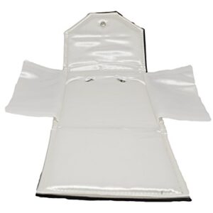 Novel Box Premium Large Black/White Stitched Leatherette Pearl / Omega Necklace Folder + Custom NB Pouch