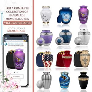 Trupoint Memorials Cremation Urns for Human Ashes - Decorative Urns, Urns for Human Ashes Female & Male, Urns for Ashes Adult Female, Funeral Urns - Large, Up to 200 Lbs, Light Blue