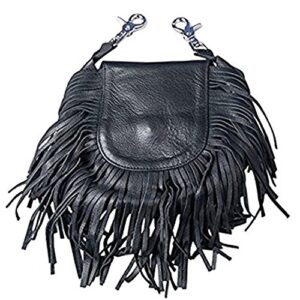 officially licensed originals ladies leather clip pouch purse with fringe