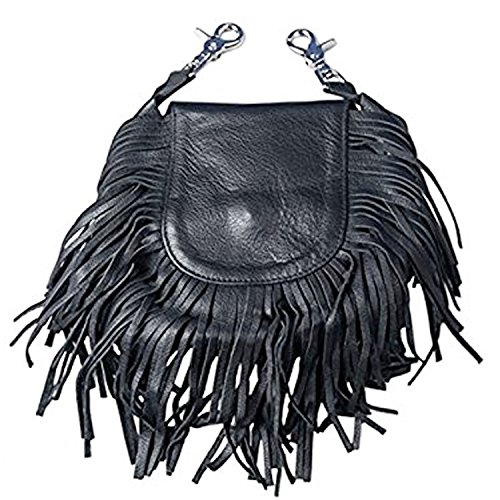 Officially Licensed Originals Ladies Leather Clip Pouch Purse with Fringe