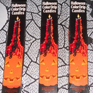 Halloween Color Drip Candles Set 0f 6 Candles 10"