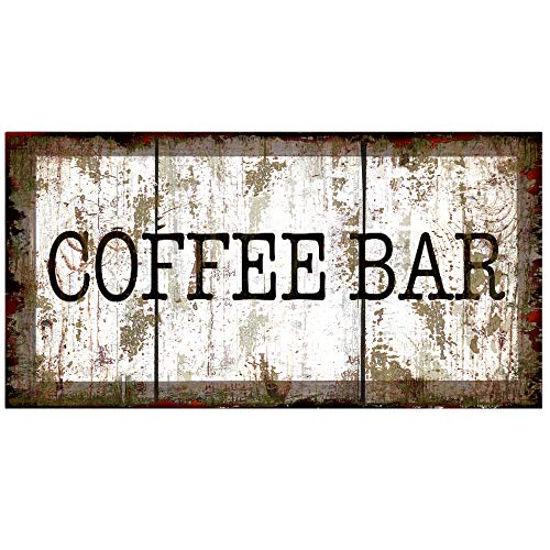 Original Vintage Design, Coffee Tin Metal Wall Art Print Poster, Thick Tinplate Wall Decoration Signs for Coffee Corner/Cafe/Kitchen