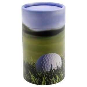 Golf Scattering Tube - Extra Small, Biodegradable Cremation Urn for Ashes, Extra Small Sized Cremation Urn, 5.25 Inches High