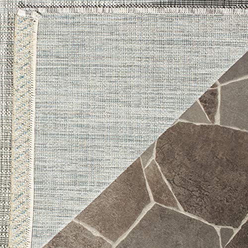 SAFAVIEH Courtyard Collection 5'3" x 7'7" Brown CY8576 Indoor/ Outdoor Waterproof Easy--Cleaning Patio Backyard Mudroom Area--Rug