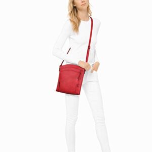 VONMAY Large Crossbody Bags for Women Triple Zip Pocket Cross Body Purses and Handbags Red