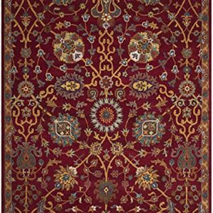 SAFAVIEH Heritage Collection 8' x 10' Red HG655A Handmade Traditional Oriental Premium Wool Area Rug