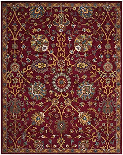 SAFAVIEH Heritage Collection 8' x 10' Red HG655A Handmade Traditional Oriental Premium Wool Area Rug