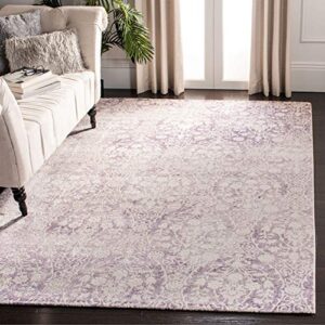 SAFAVIEH Passion Collection 5'1" x 7'7" Lavender / Ivory PAS403A Vintage Distressed Area Rug