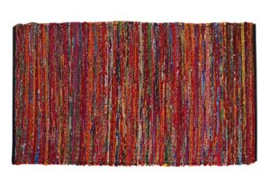 cotton multi chindi hand woven rugs 24×36 inch multi color,cotton area rugs,indoor out door rugs 2’x3′,rugs for living room, machine washable rugs,hand woven & kitchen entryway rug