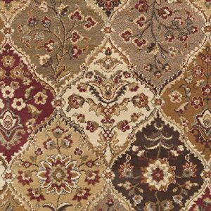 Universal Rugs 105120 Multi 3 Pc. Set 5-Feet by 7-Feet, 20-Inch by 60-Inch and 20-Inch by 32-Inch Area Rug, 3-Piece