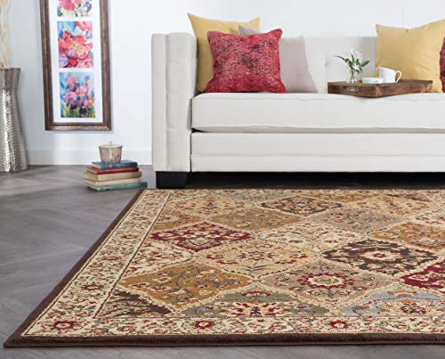 Universal Rugs 105120 Multi 3 Pc. Set 5-Feet by 7-Feet, 20-Inch by 60-Inch and 20-Inch by 32-Inch Area Rug, 3-Piece