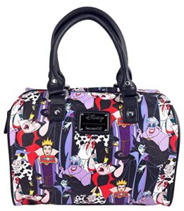 loungefly disney villains classic all over print faux leather crossbody handbag purse